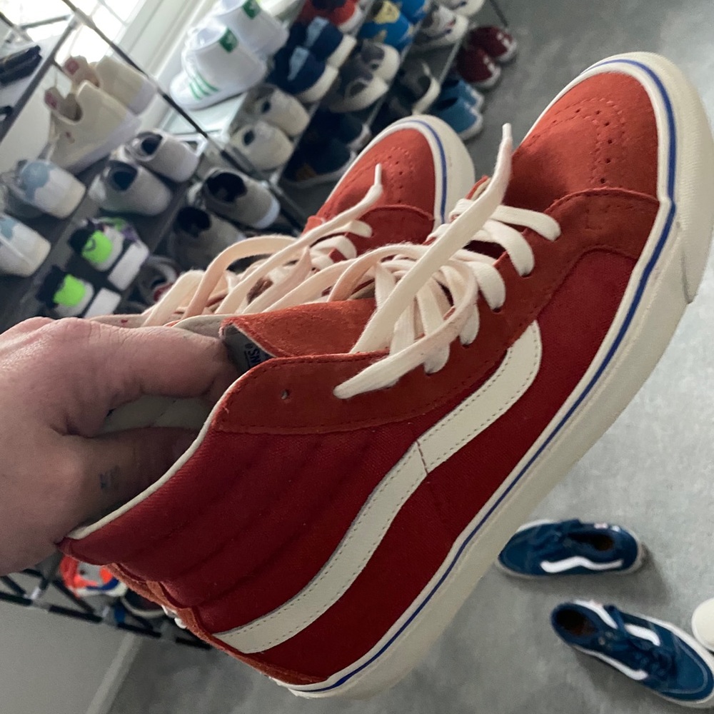 Vans high top. Burnt orange